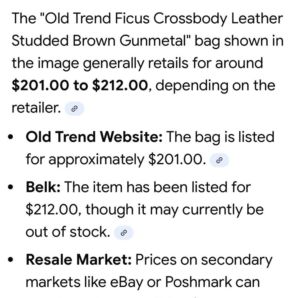 #1024+ “30X7”Brown Leather Crossbody Bag with Turquoise Accent - Picture 10 of 10